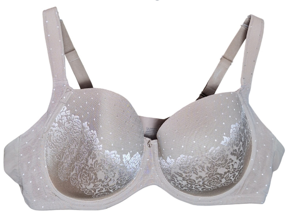 Soma Women 44D Beige Lace "Stunning Support Full Coverage" Underwire Bra